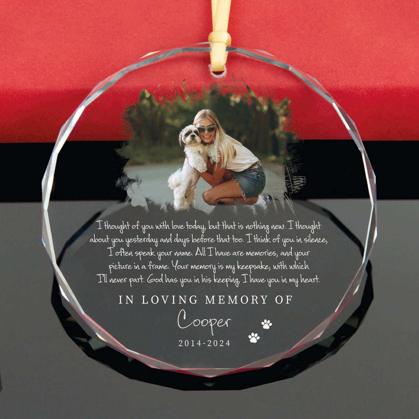 Personalized Dog Memorial Christmas Ornament