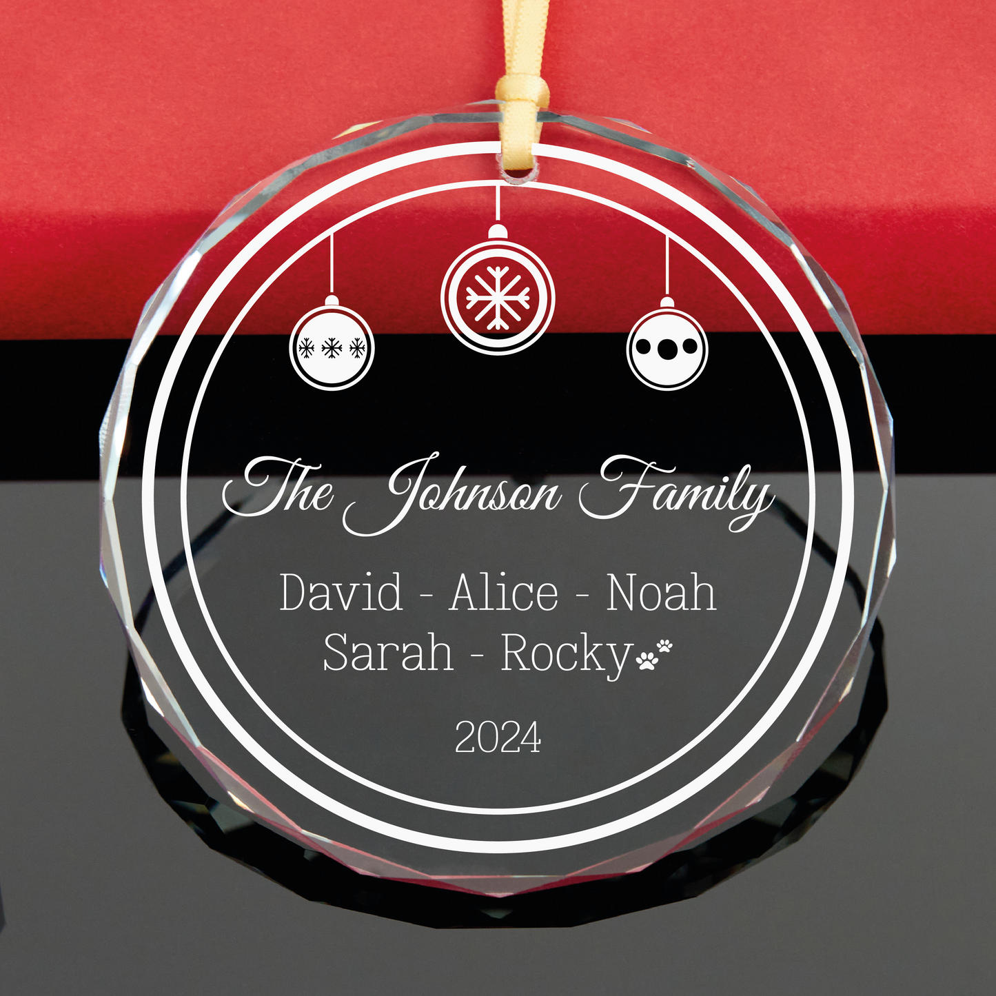 Personalized Snowflake Family Christmas Ornament