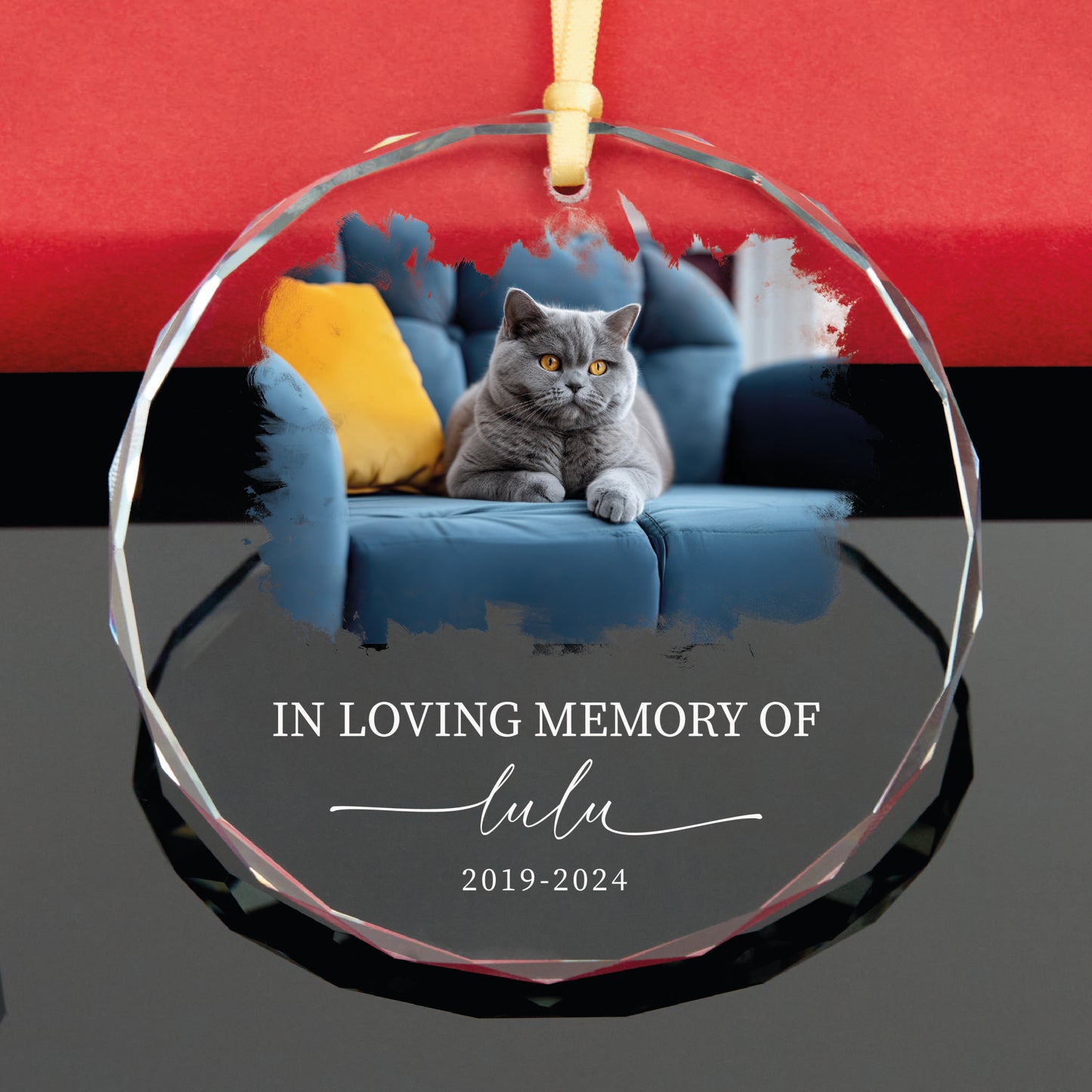 Personalized Photo Pet Memorial Christmas Ornament
