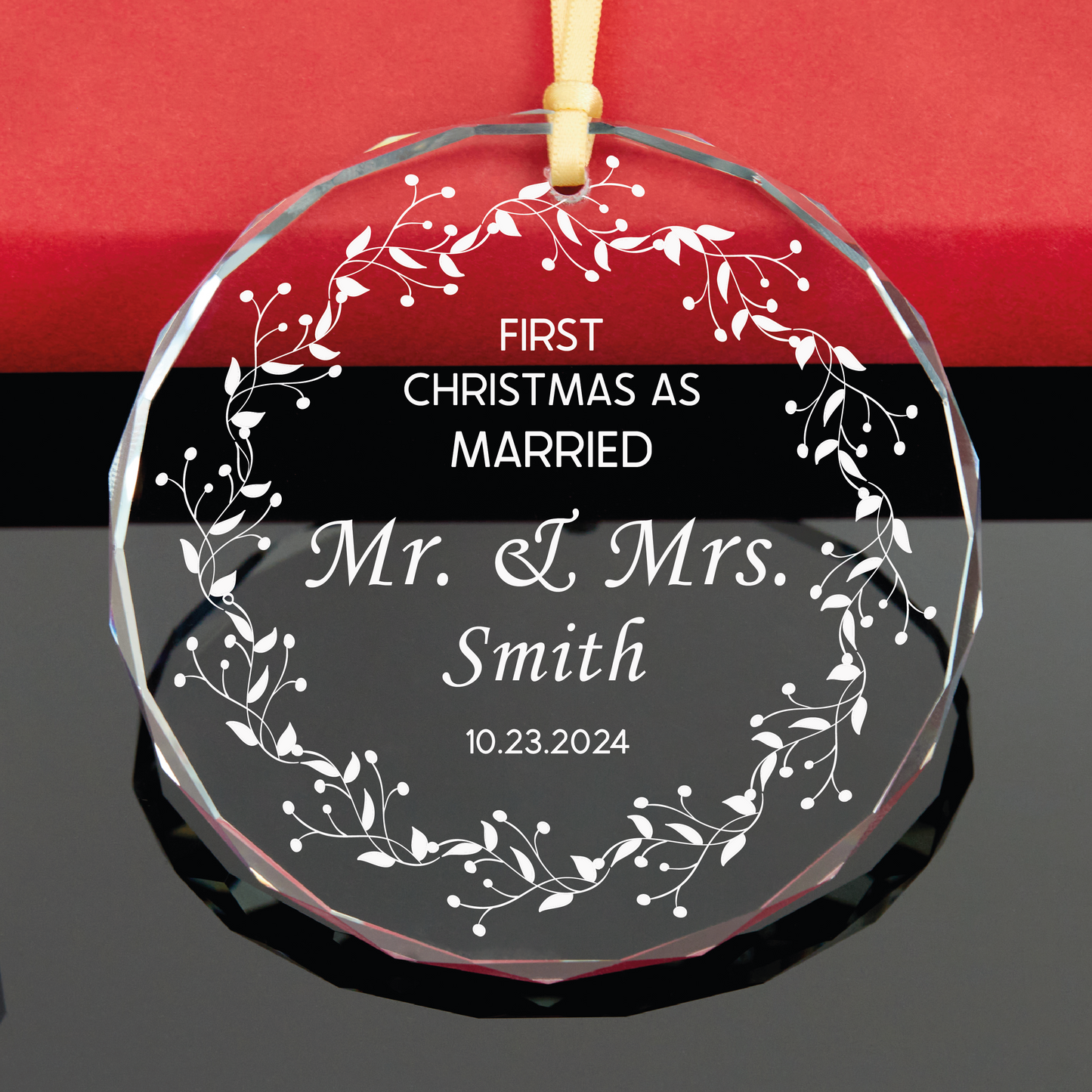 Personalized First Christmas As Mr. and Mrs. Ornament