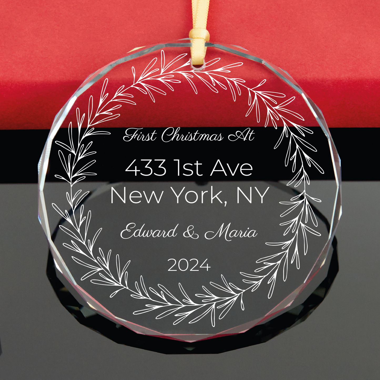 Personalized First Christmas at New Home Ornament