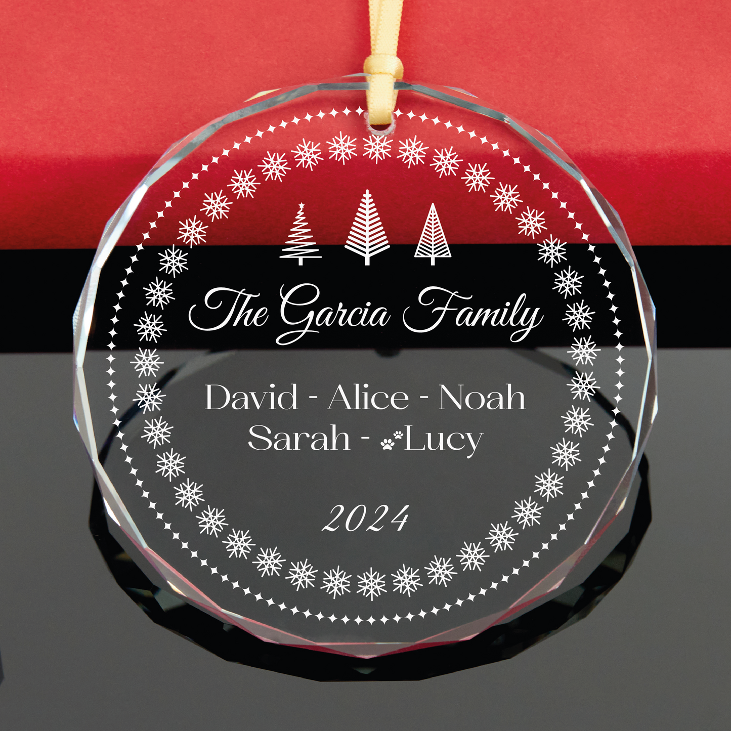 Personalized Snowflakes Family Christmas Ornament