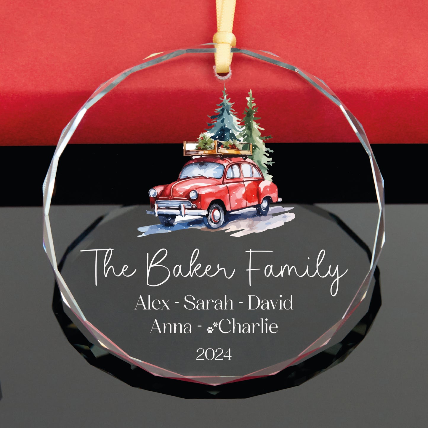 Personalized 2024 Family Christmas Ornament • Family Name Xmas Keepsake