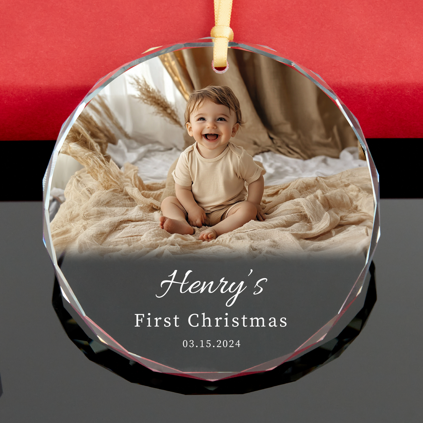 Personalized Baby Photo Christmas Ornament