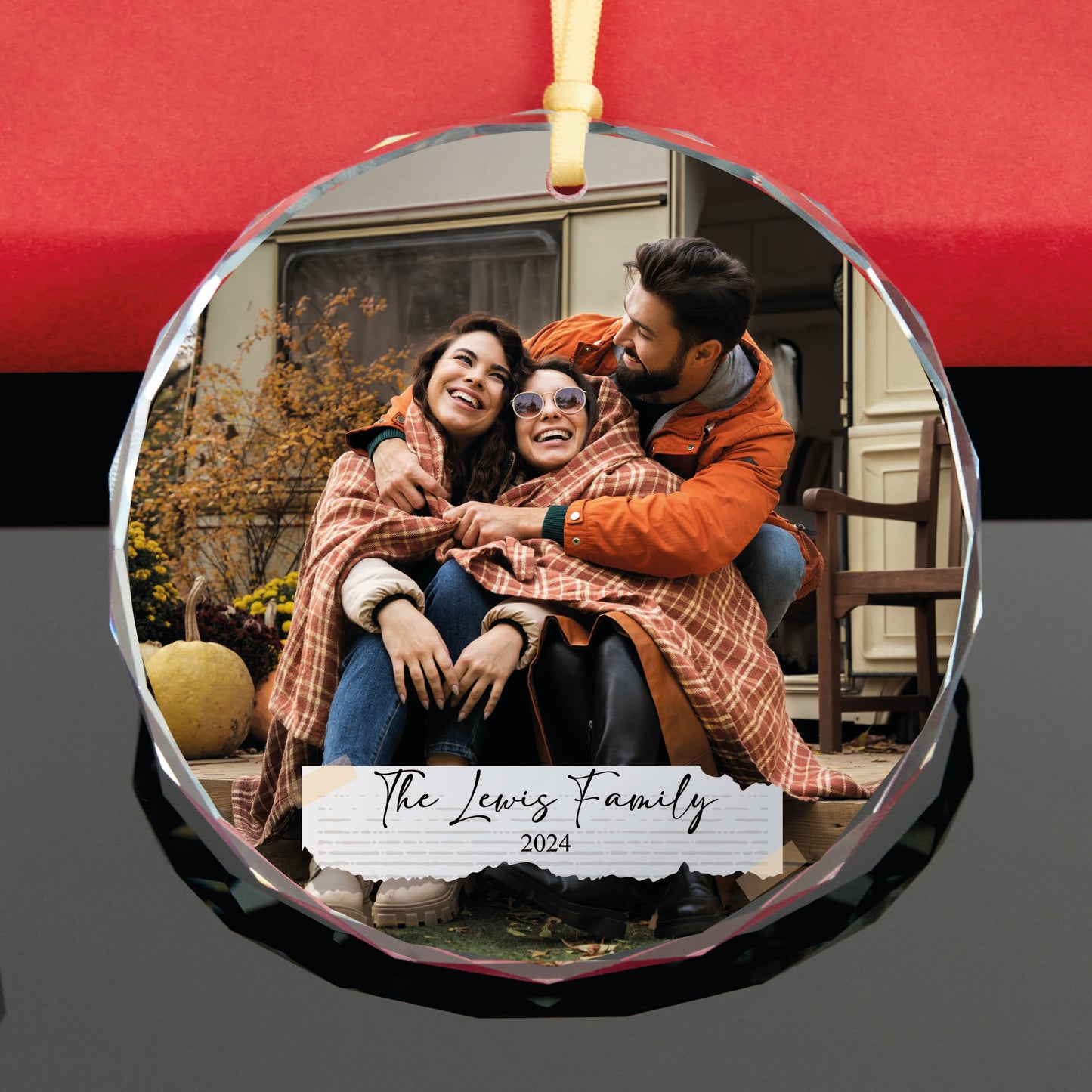 Personalized Family Photo Christmas Ornament