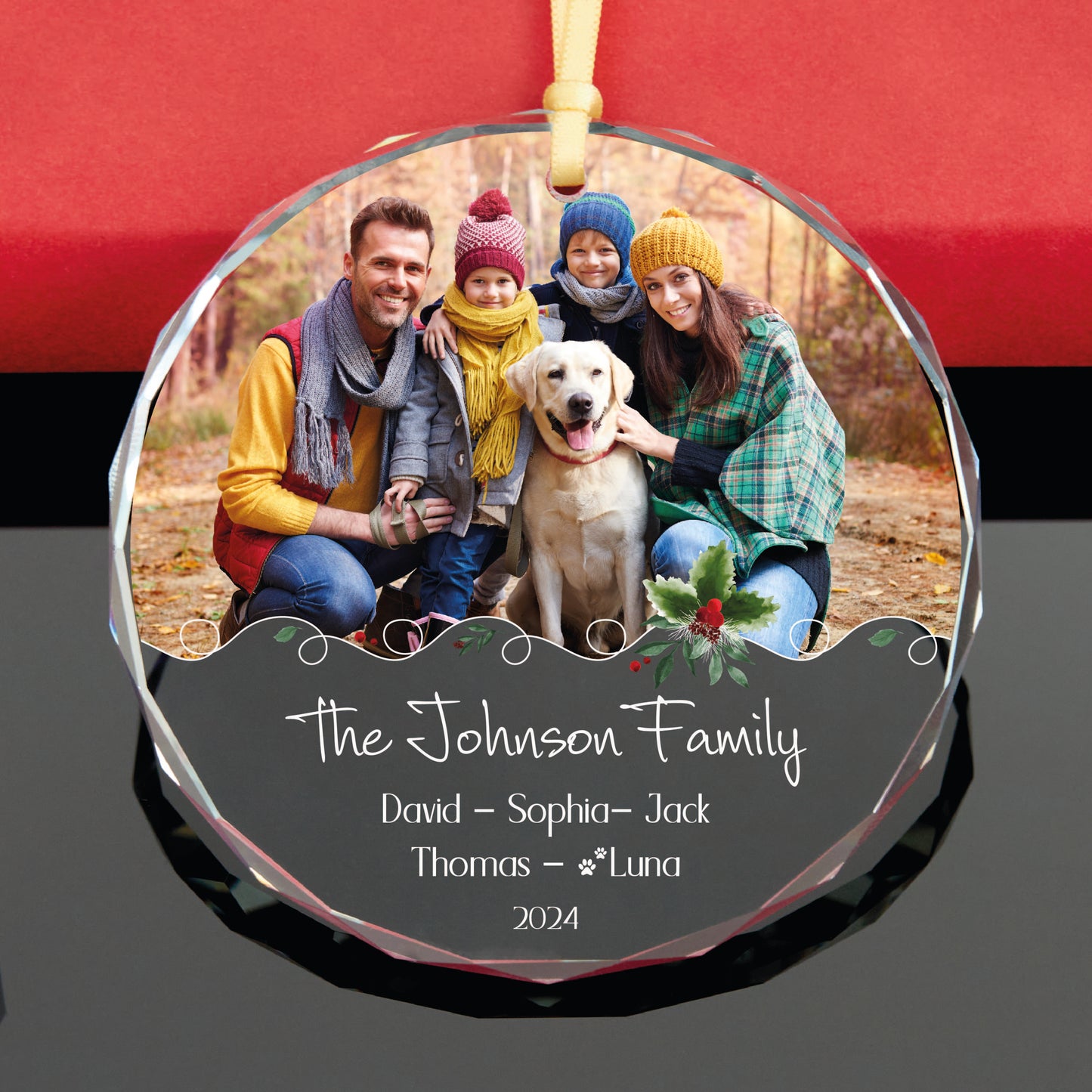 Personalized Family Photo Christmas Ornament