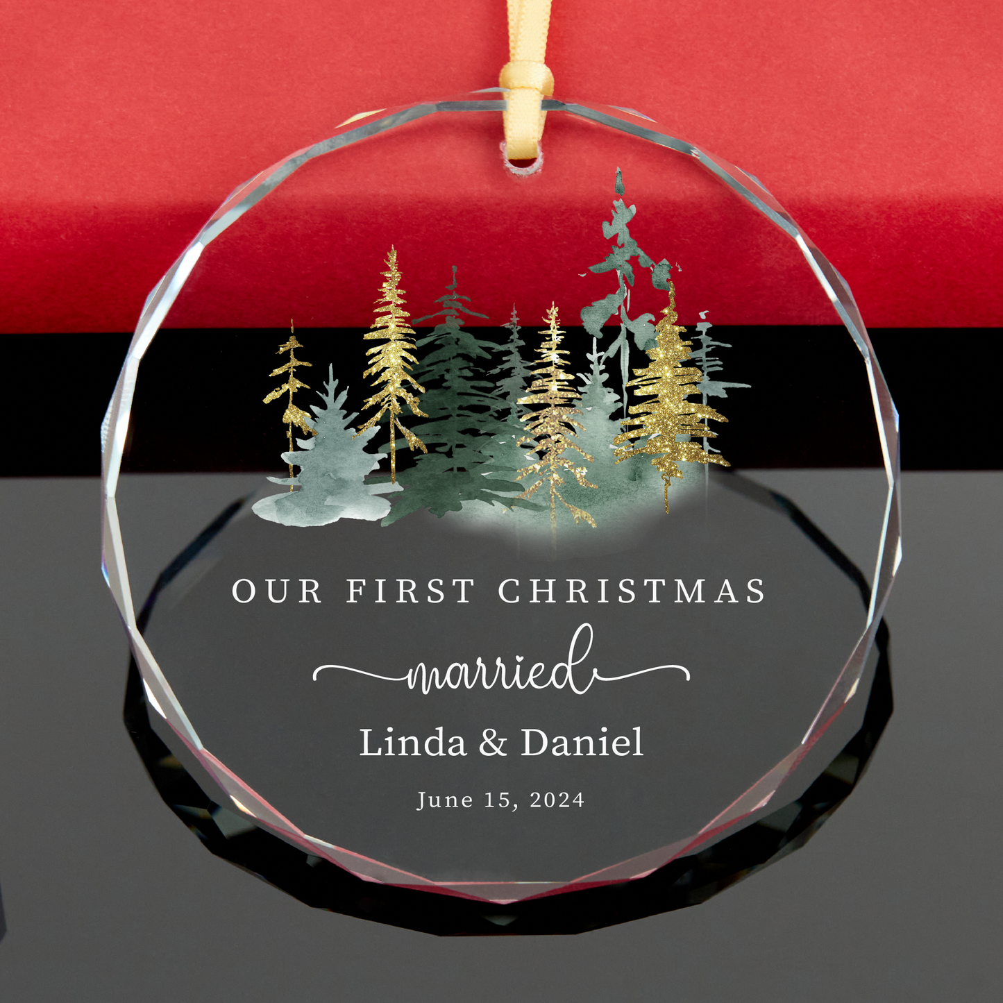 Personalized First Christmas Married Ornament