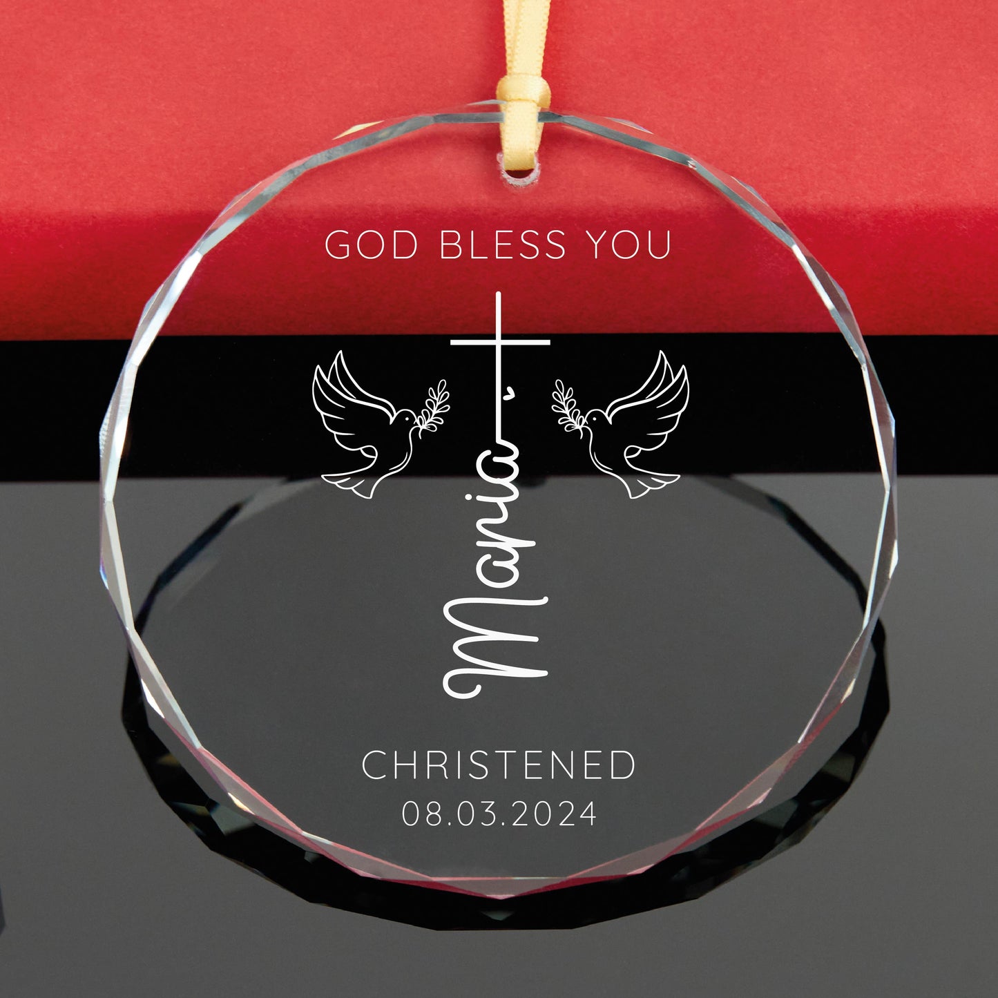 Personalized Baptism Ornament, Christening Gift