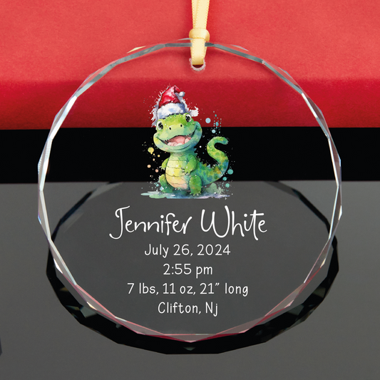 Personalized Baby Stats First Christmas Ornament
