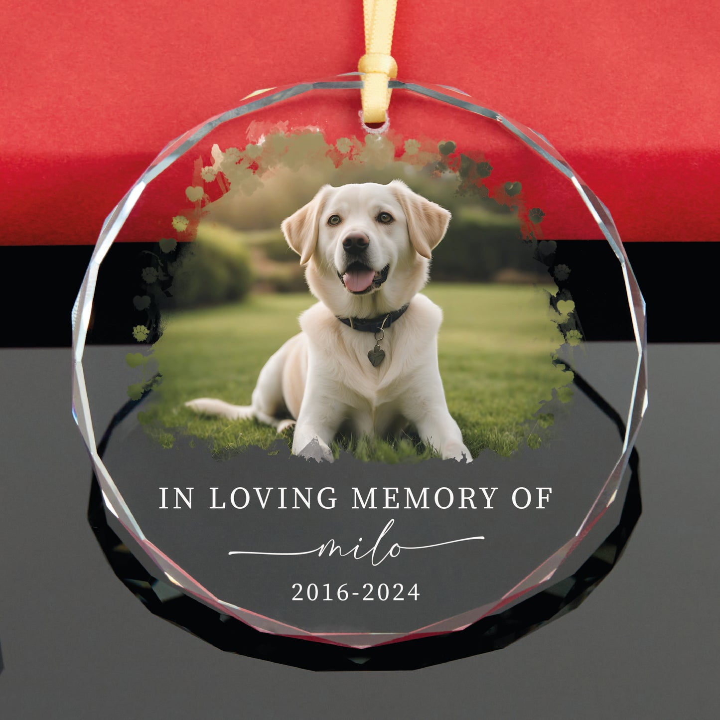 Personalized Dog Memorial Christmas Ornament