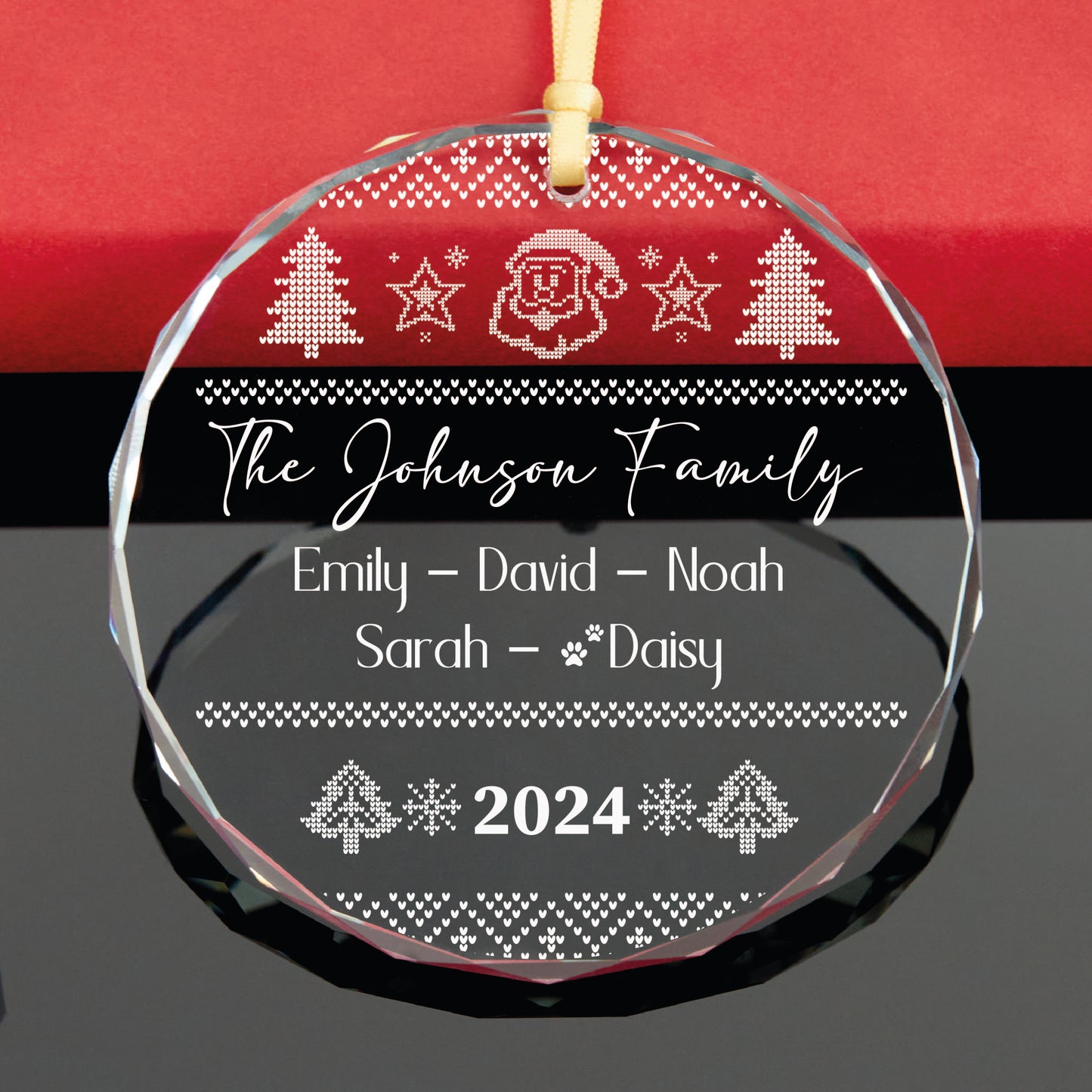 Ugly Sweater 2024 Family Christmas Ornament