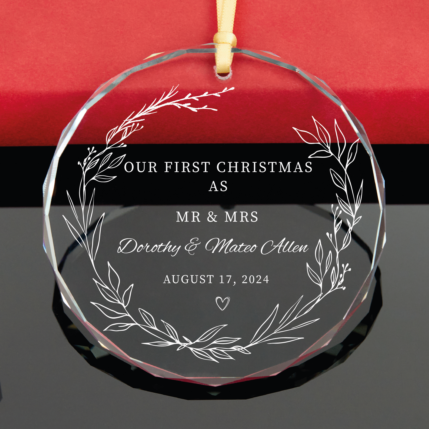 Personalized First Christmas Married Ornament