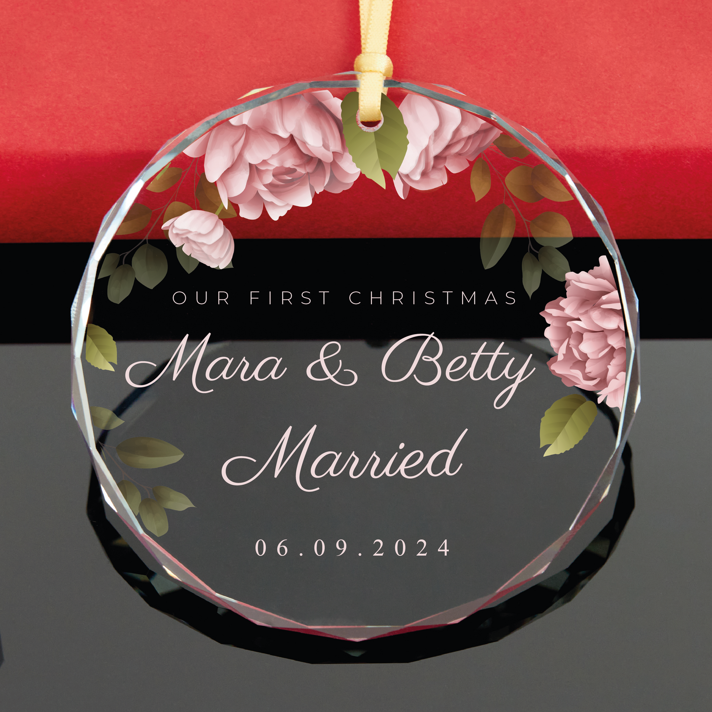 Personalized First Christmas Married Ornament