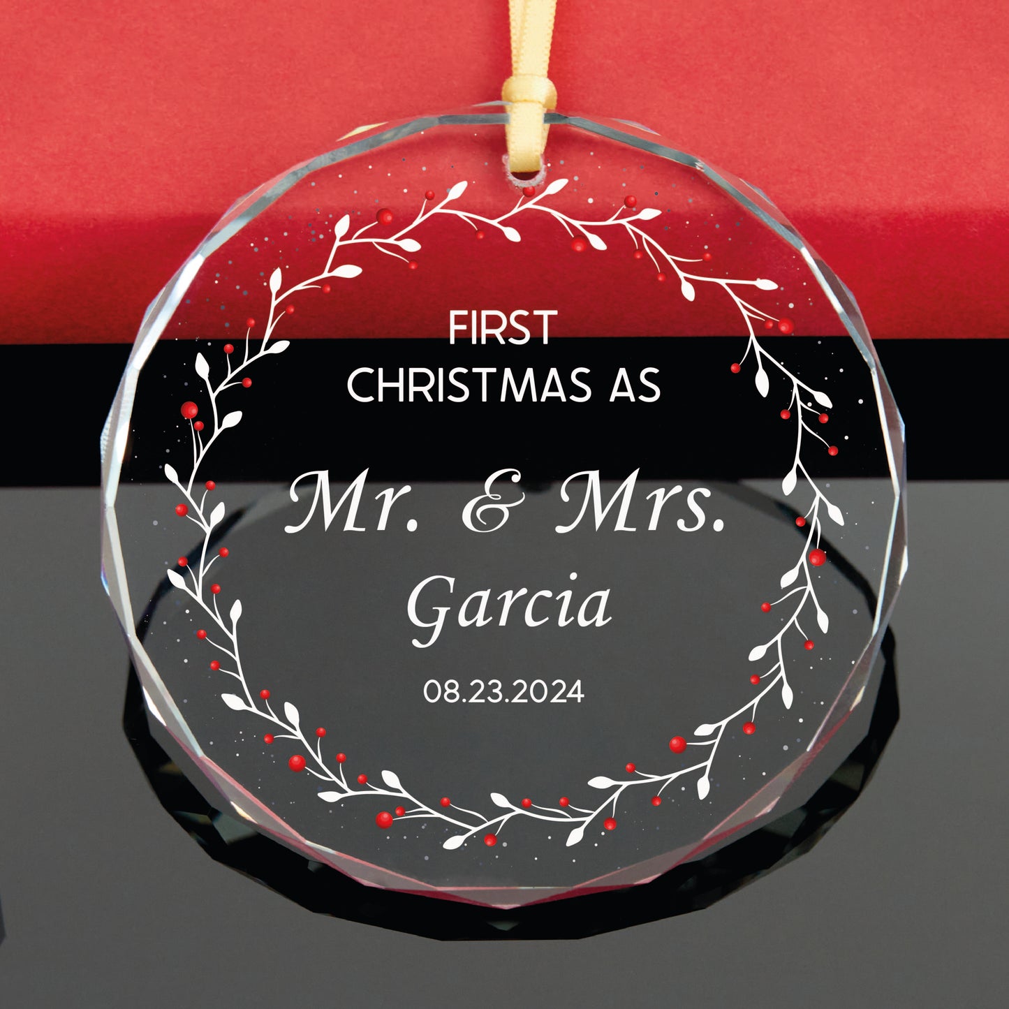 Personalized Married Christmas Ornament