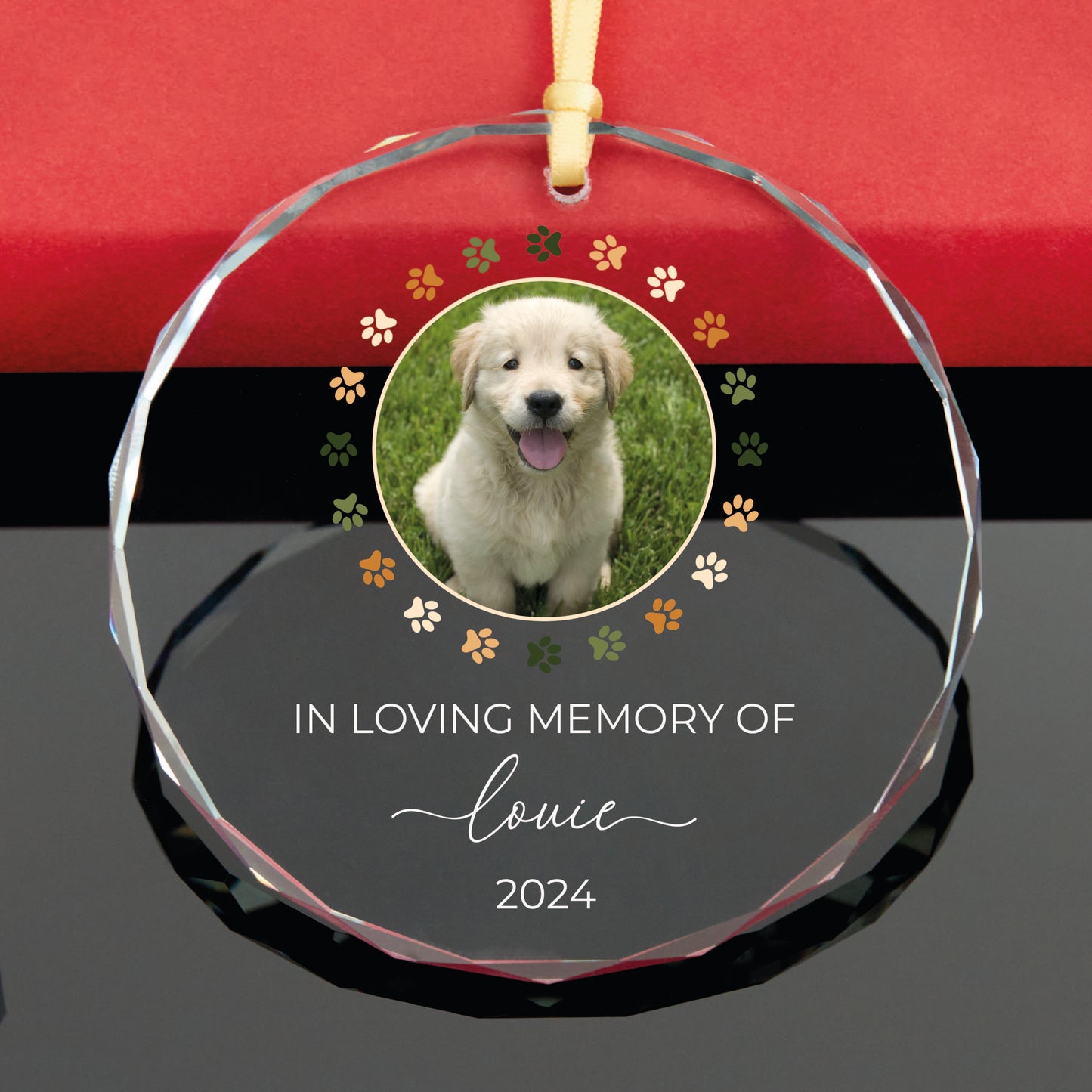 Personalized Dog Memorial Christmas Ornament