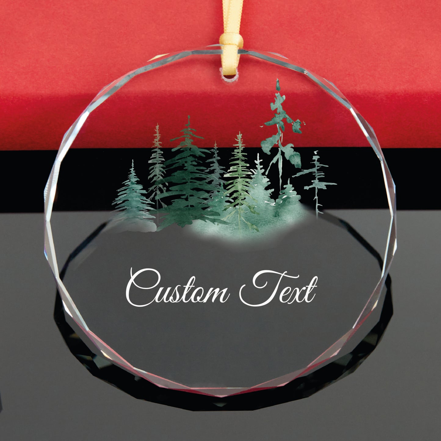 Personalization GLASS Christmas Ornament 2024 • Custom Text Ornament