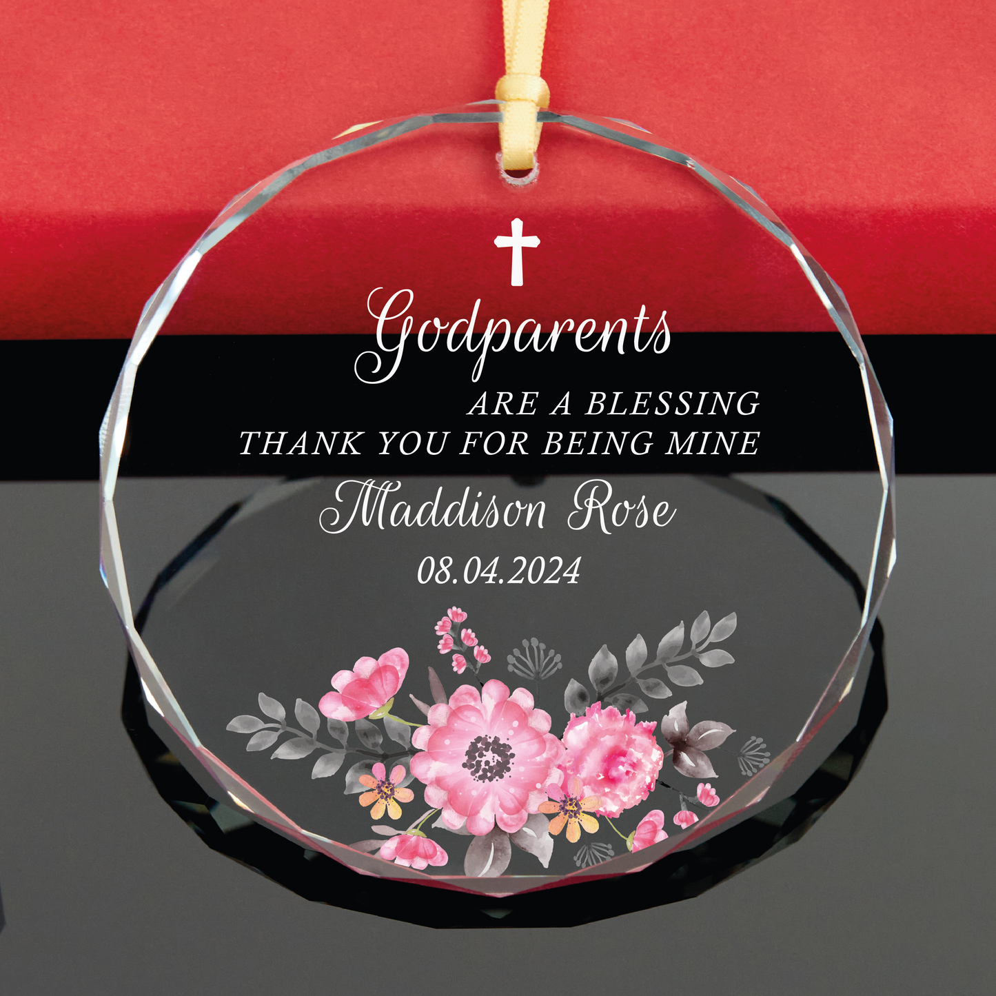 Personalized Baby Girl Baptism Ornament