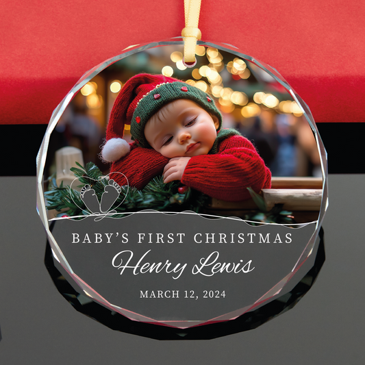Personalized Baby Photo Christmas Ornament