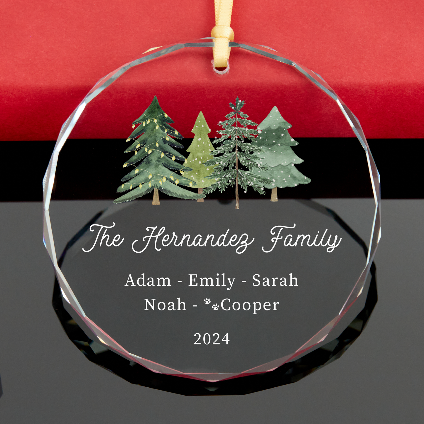 Personalized Family Christmas Ornament with Dog Names