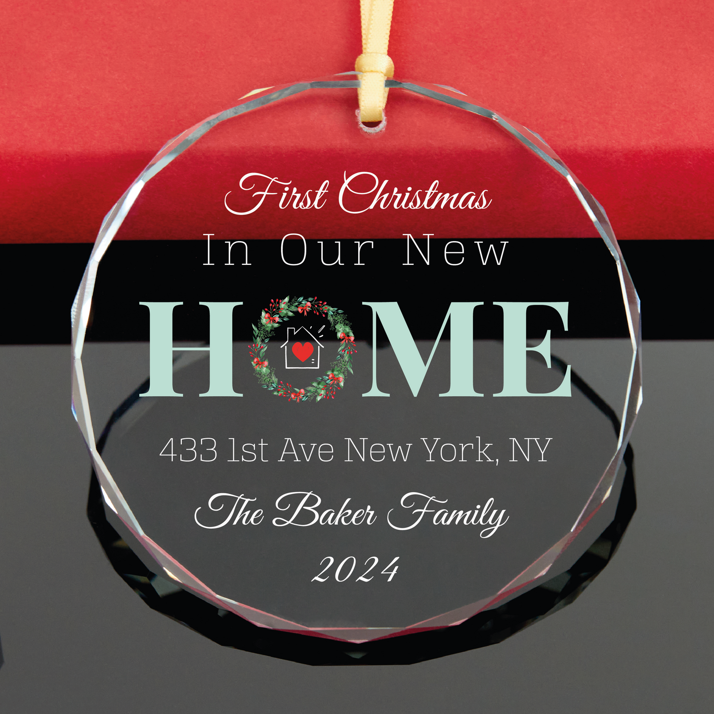 Personalized New Home Address Christmas Ornament