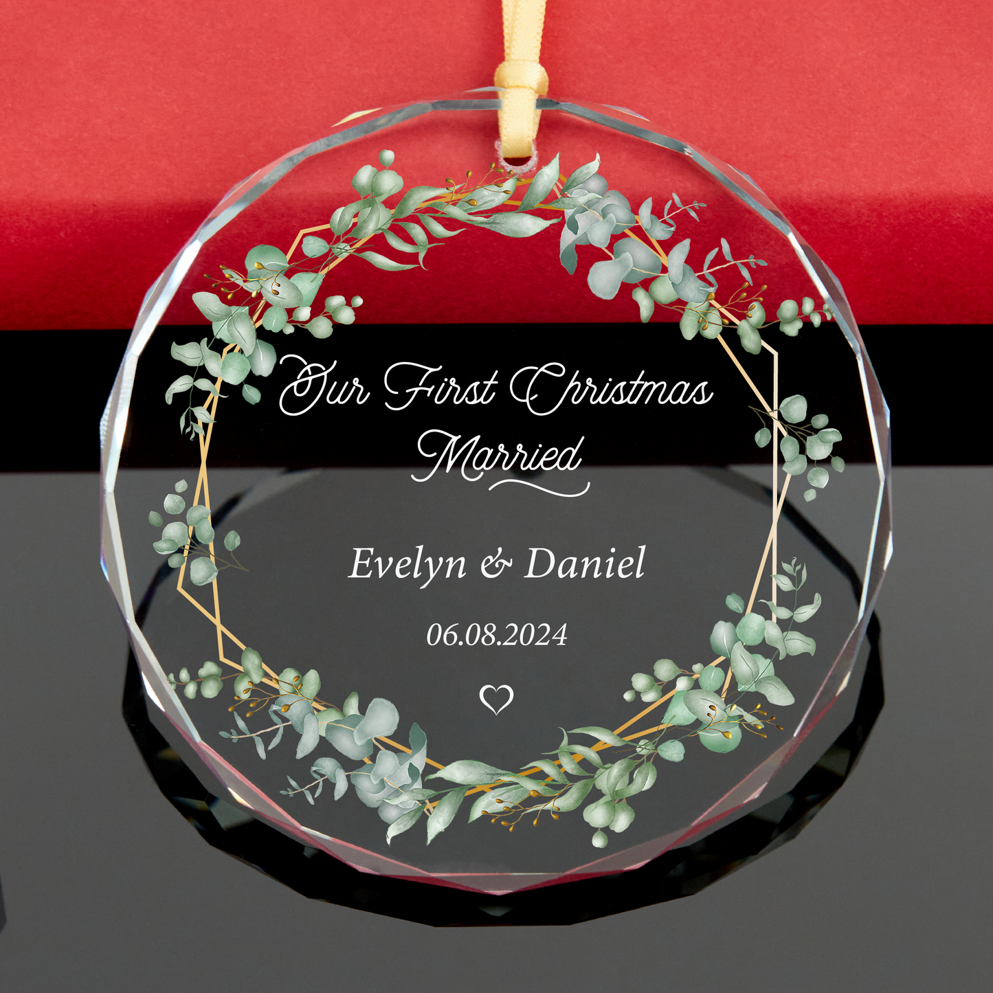 Personalized First Christmas Married Ornament