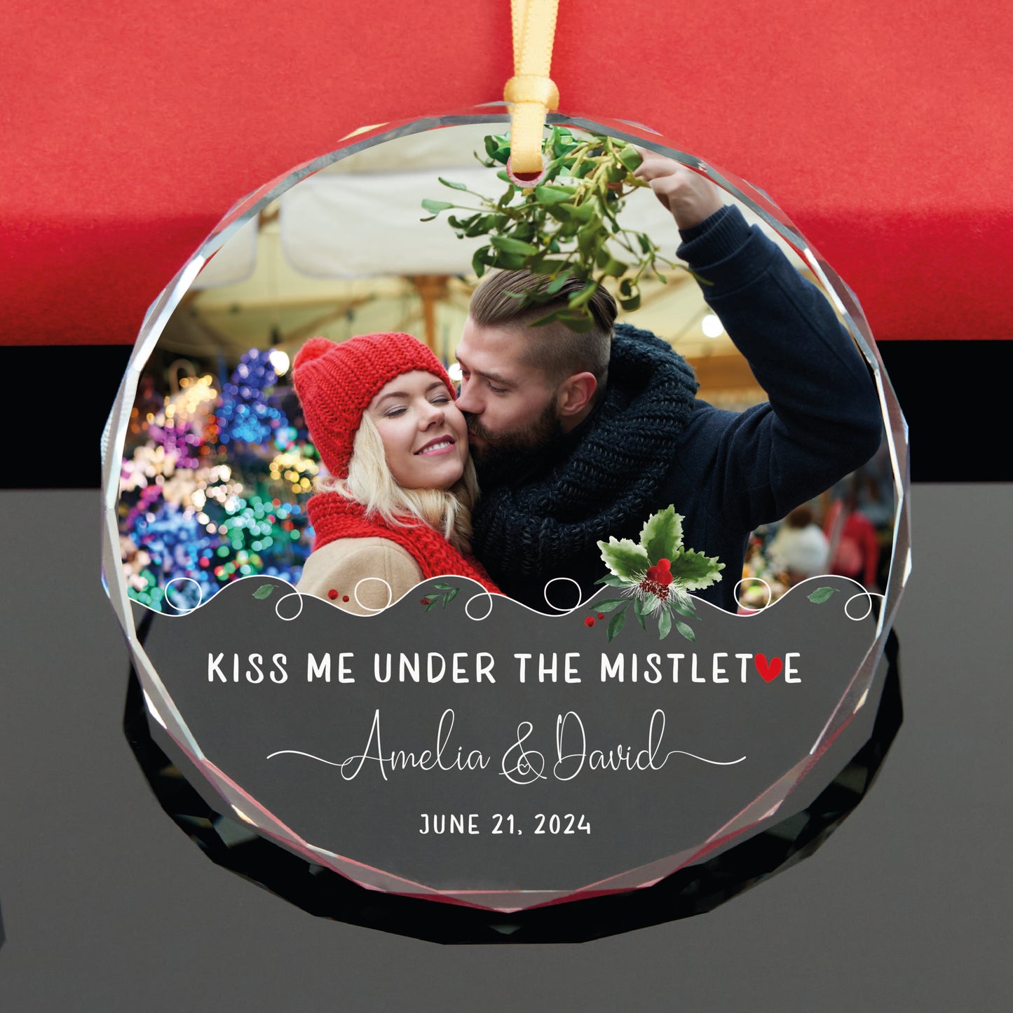 Personalized Married Christmas Ornament