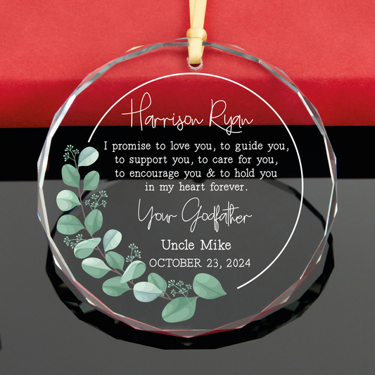 Personalized Godparents Baptism Ornament