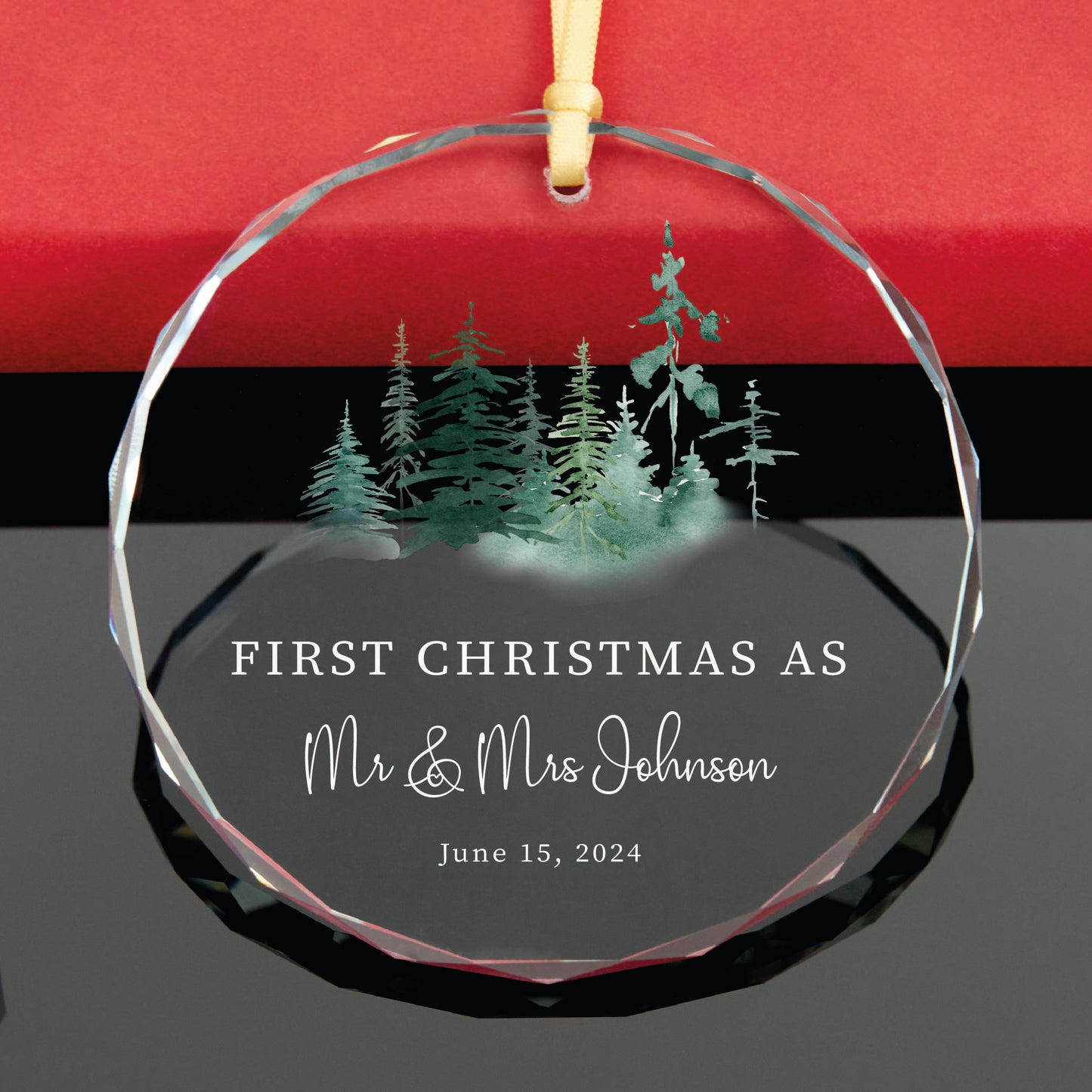 Personalized First Christmas as Married Christmas Ornament