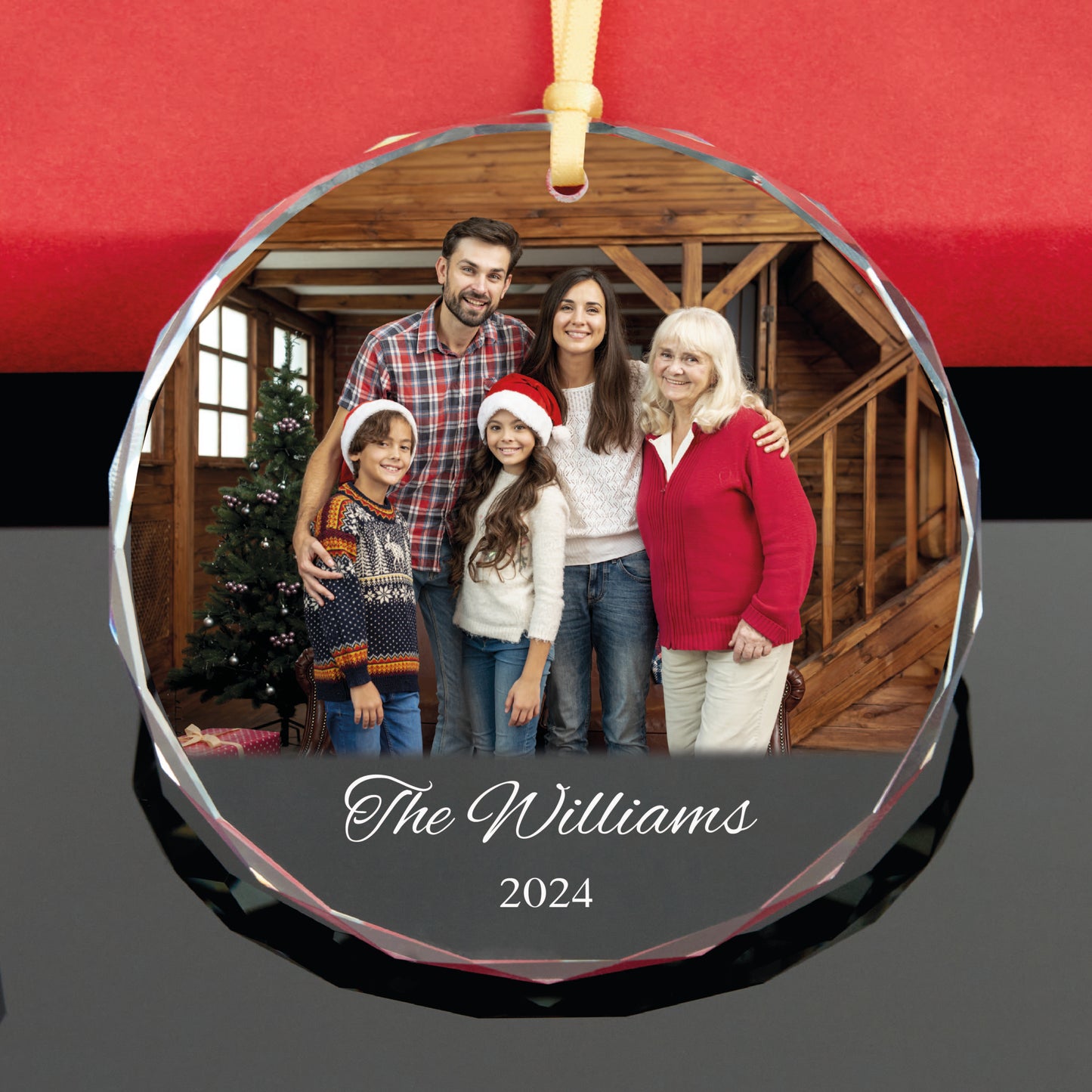 Personalized Family Photo Christmas Ornament