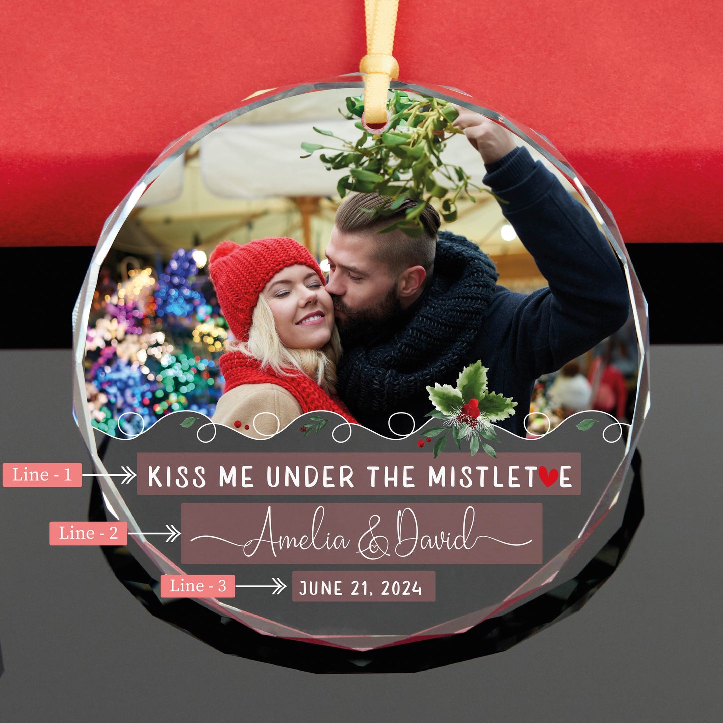 Personalized Married Christmas Ornament
