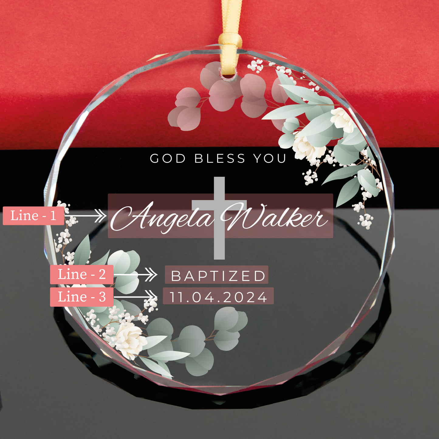 Personalized Baby Baptism Ornament