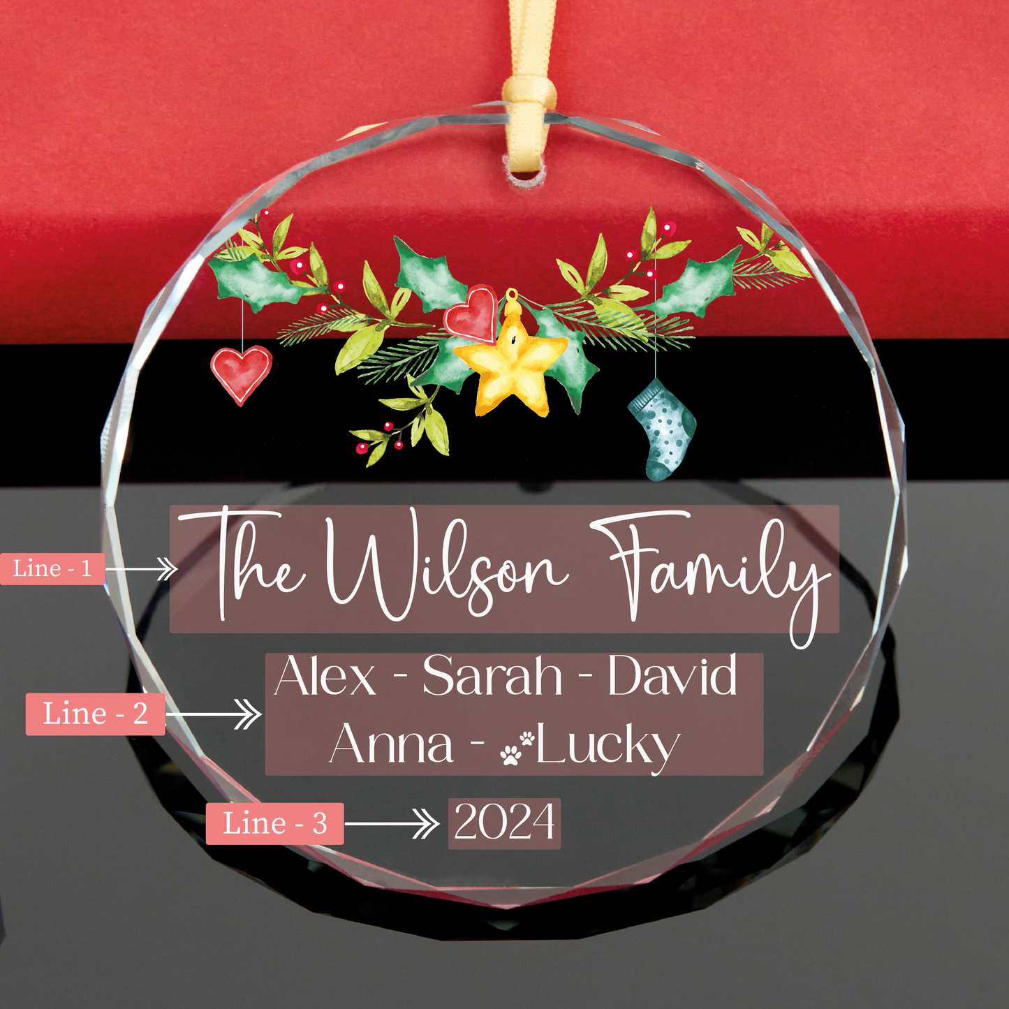 Personalized Family Christmas Ornament 2024