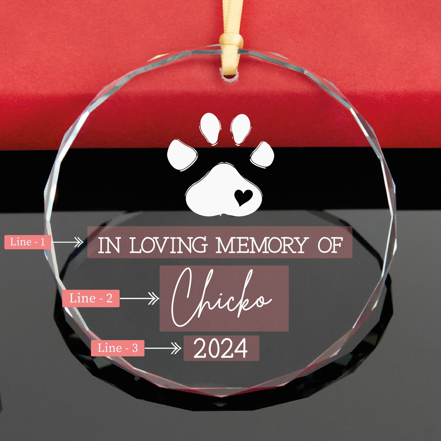 Personalized Pet Memorial Christmas Ornament