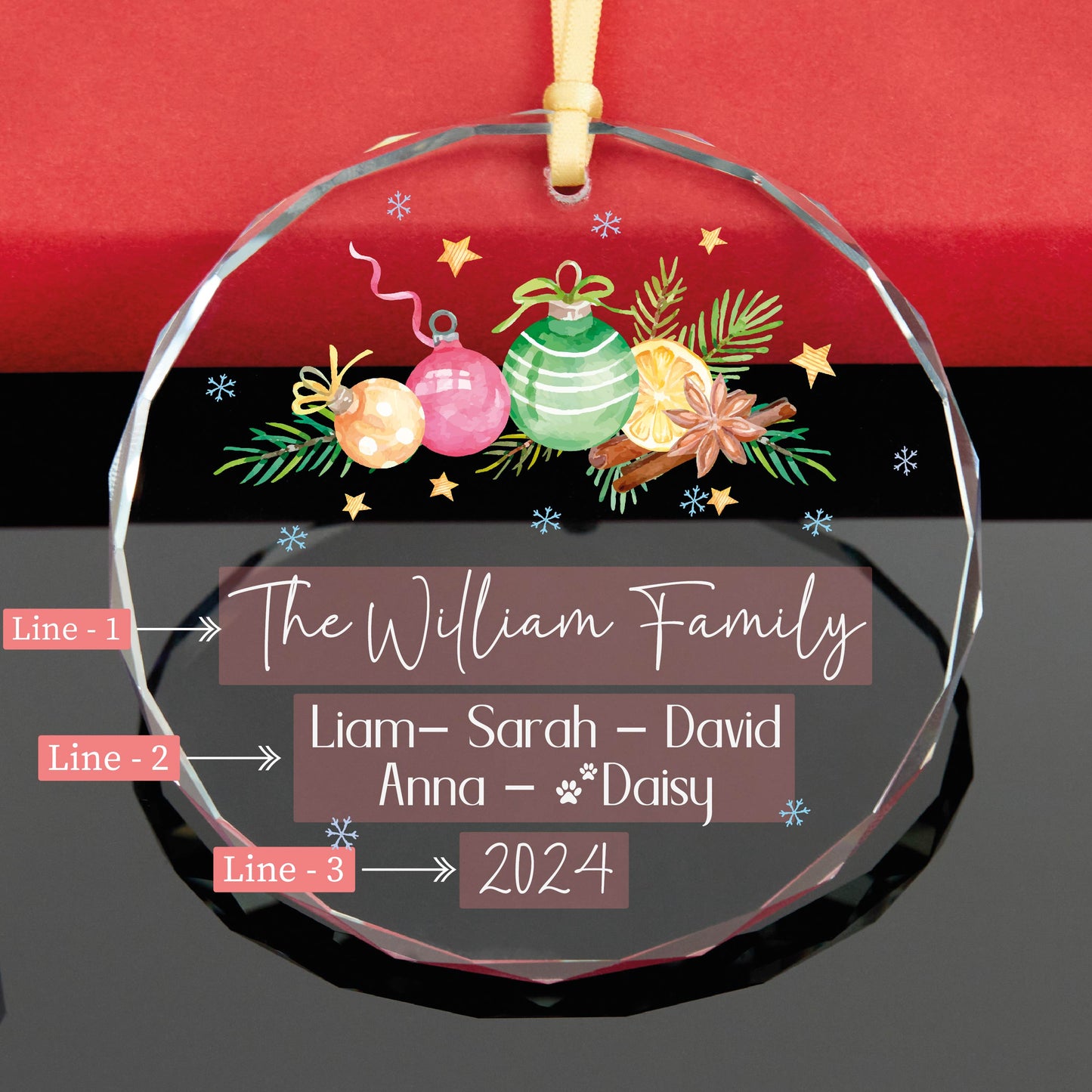 Personalized 2024 Family Christmas Ornament