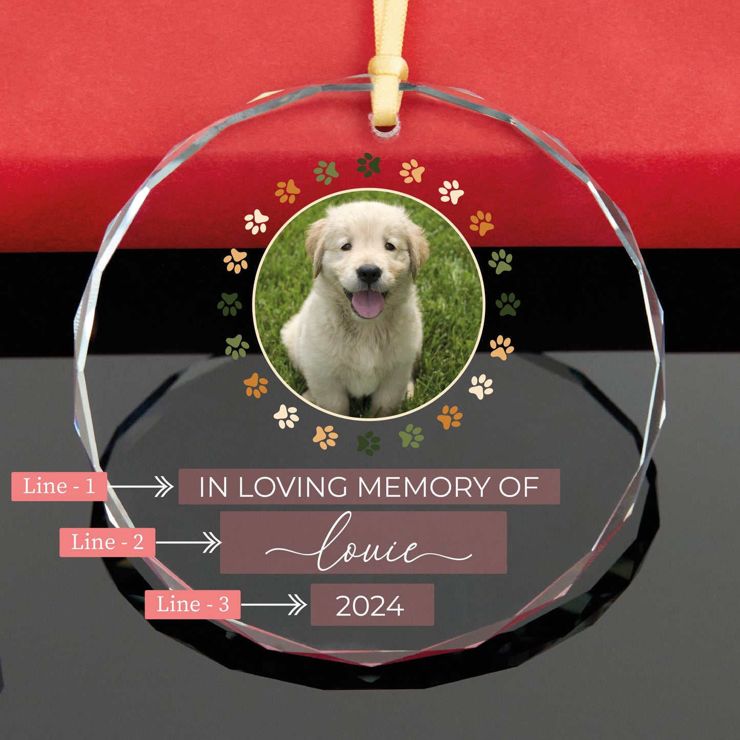 Personalized Dog Memorial Christmas Ornament