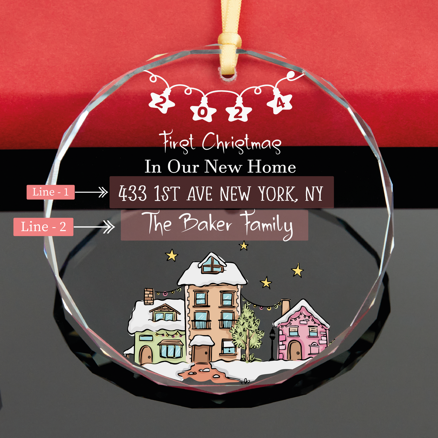 Personalized First Christmas New Home Ornament