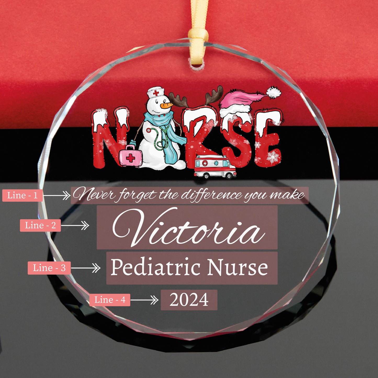 Personalized Nurse Christmas Ornament, Nurse Gift