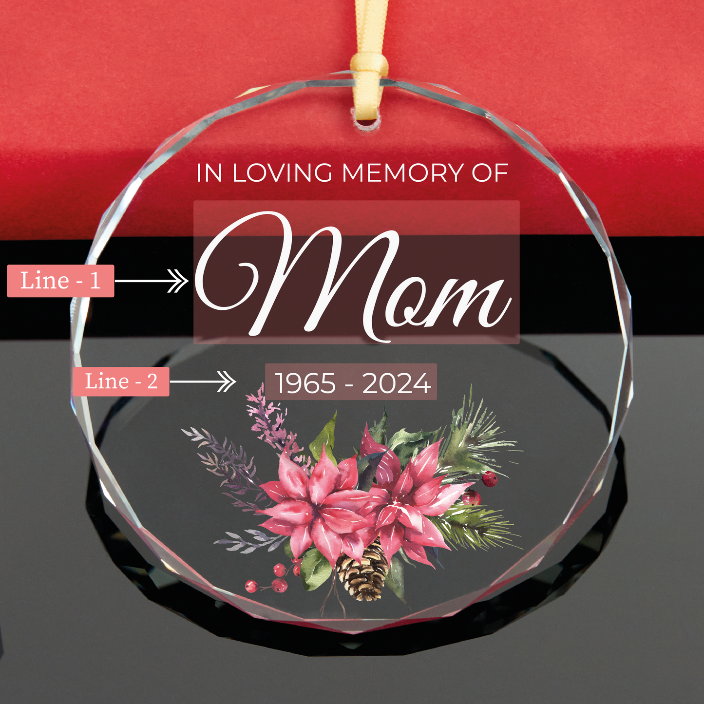 Personalized Memorial Christmas Ornament, Beareavement Gift