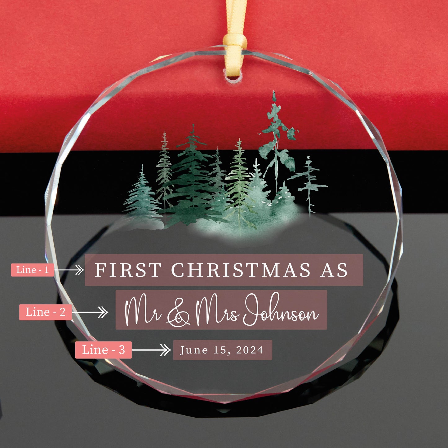 Personalized First Christmas as Married Christmas Ornament