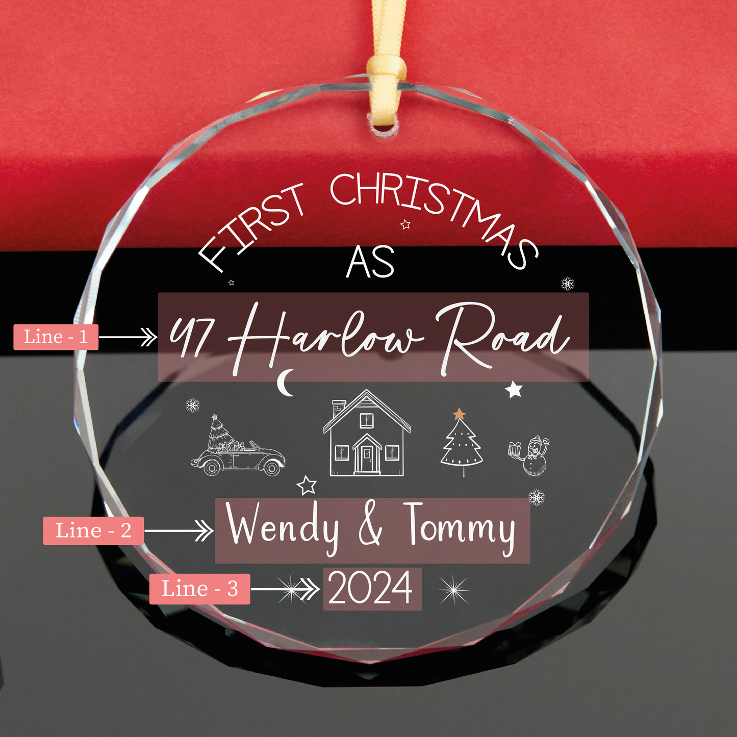 Personalized New Home Ornament, Realtor Gift