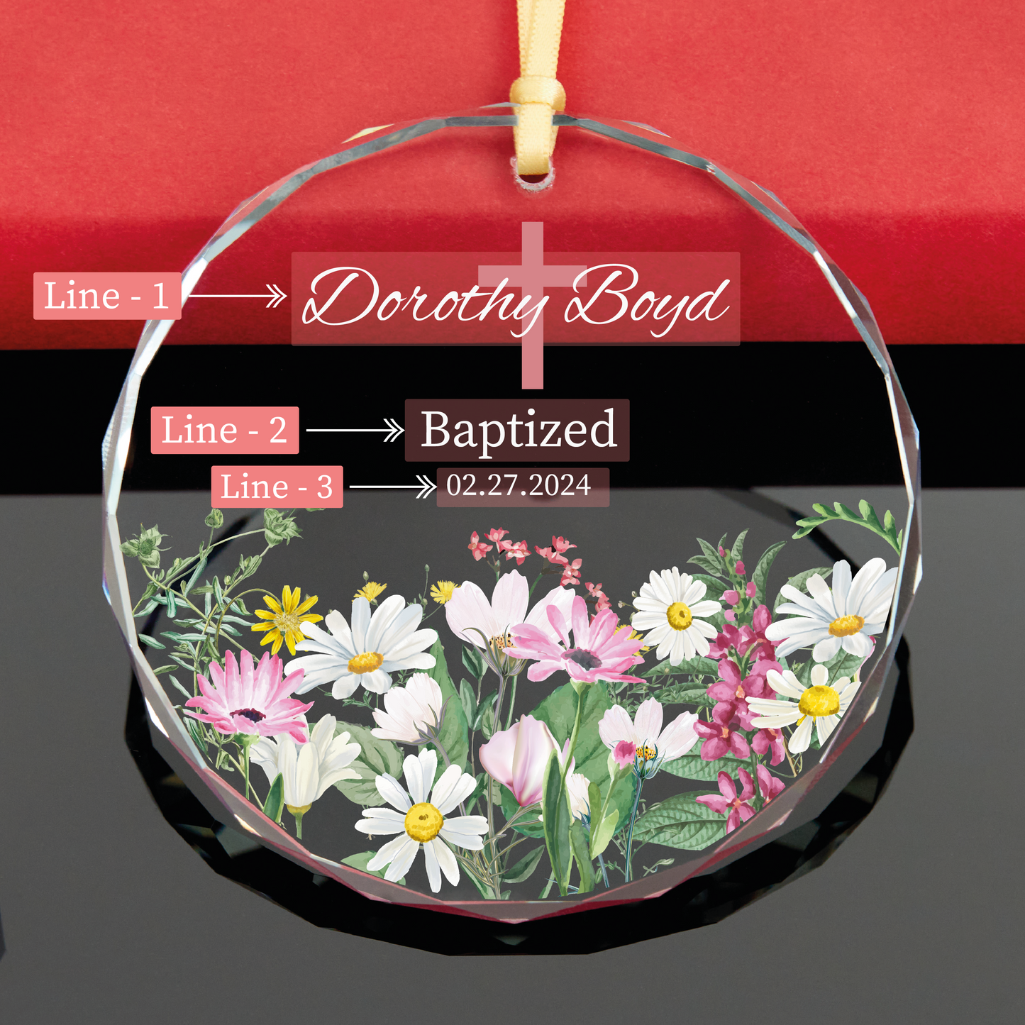Personalized Baby Girl Baptism Ornament