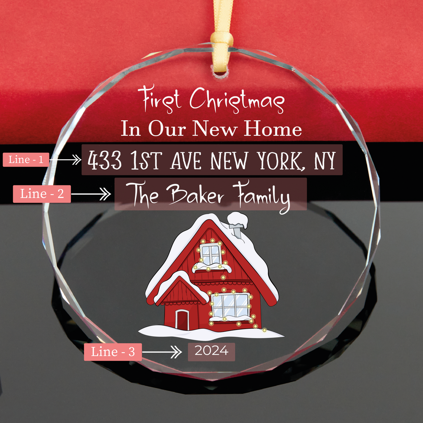 Personalized New Home Christmas Ornament, First Christmas In Our New Home Ornament