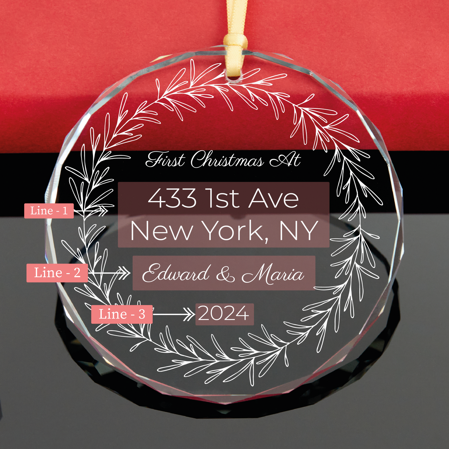 Personalized First Christmas at New Home Ornament