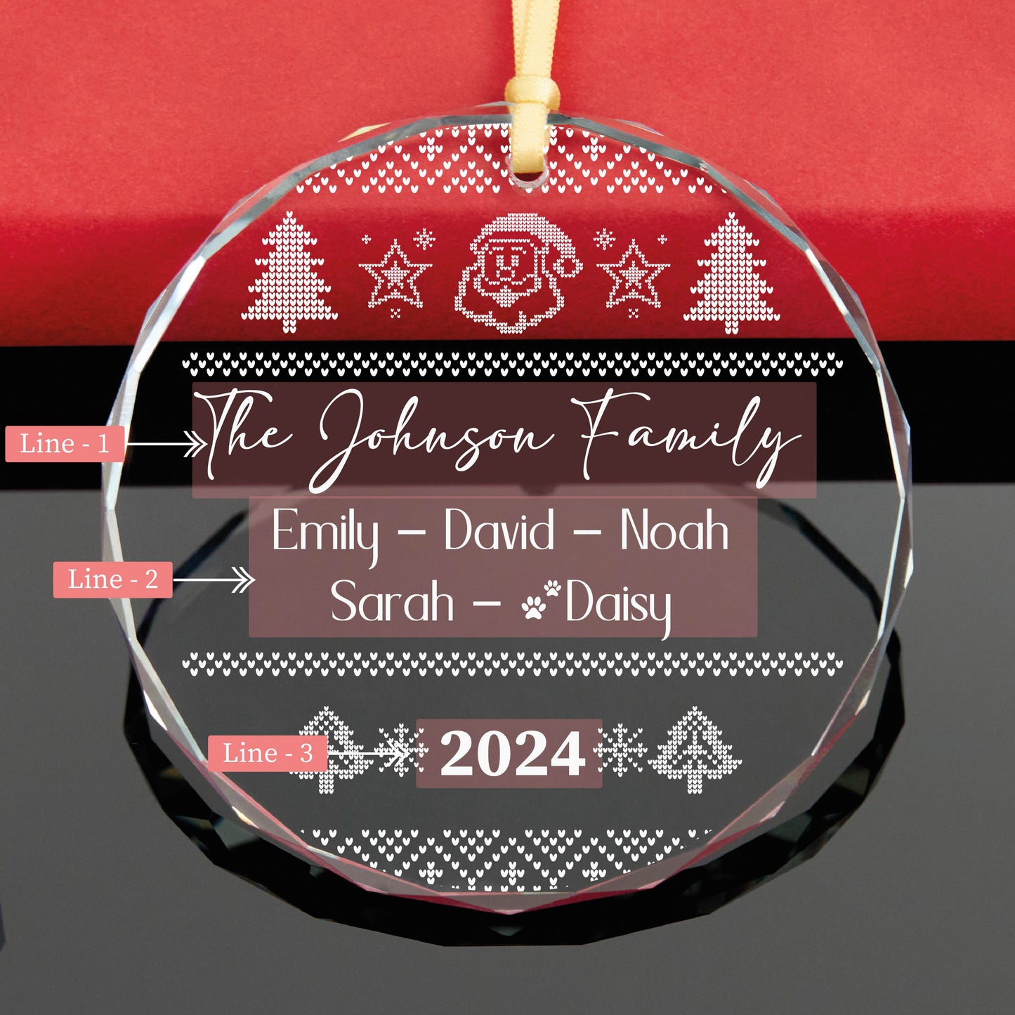 Ugly Sweater 2024 Family Christmas Ornament