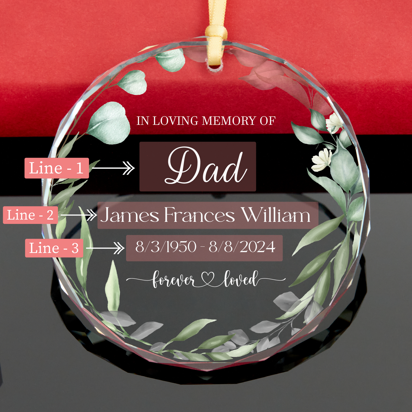 Personalized Memorial Christmas Ornament • In Loving Memory Ornament • Remembrance Gift