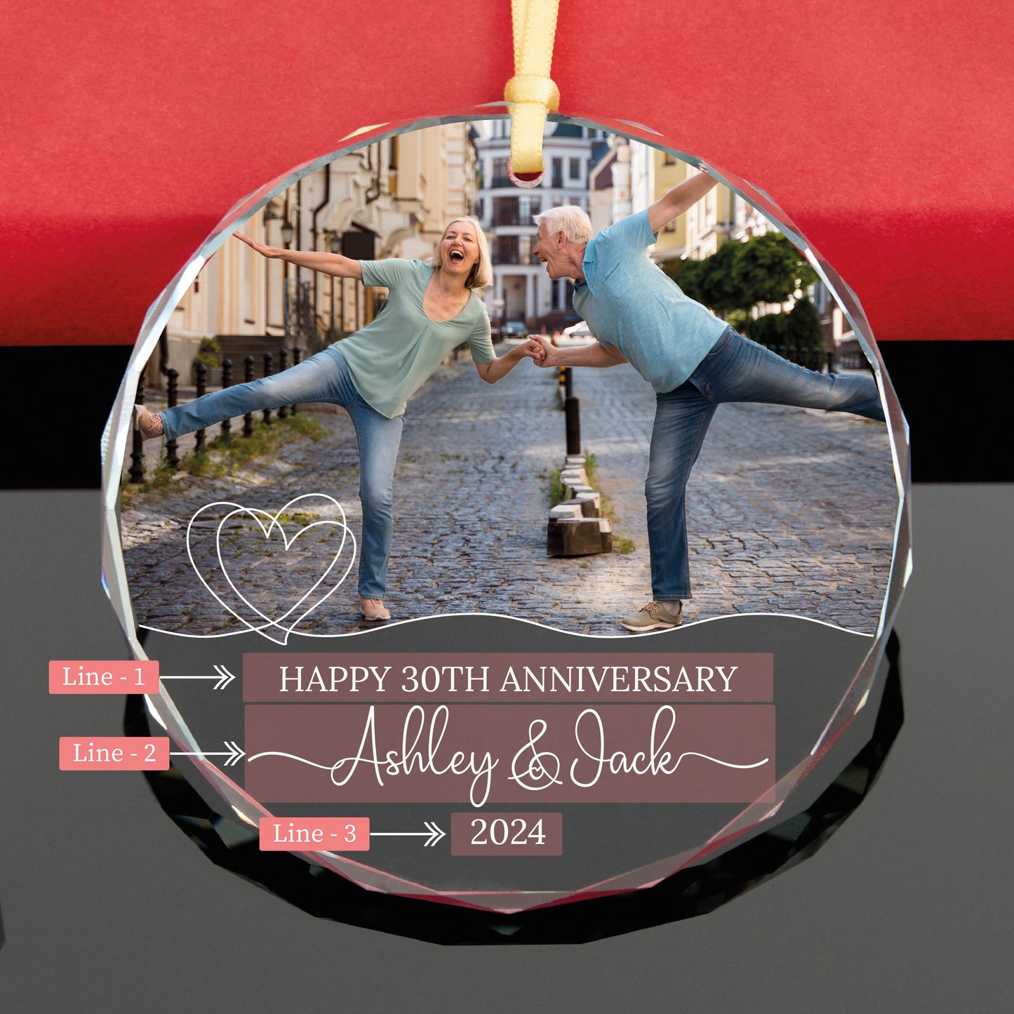 Personalized Anniversary Christmas Ornament