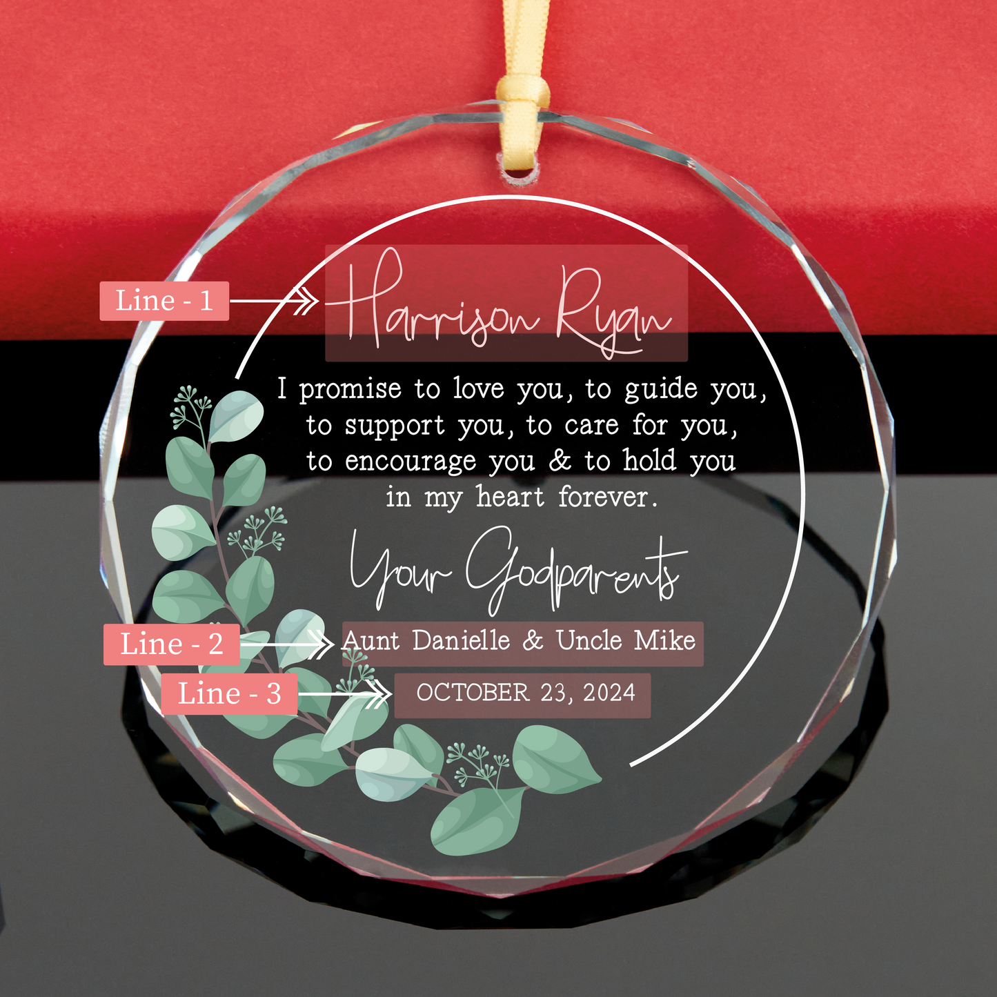 Personalized Baby Baptism Ornament