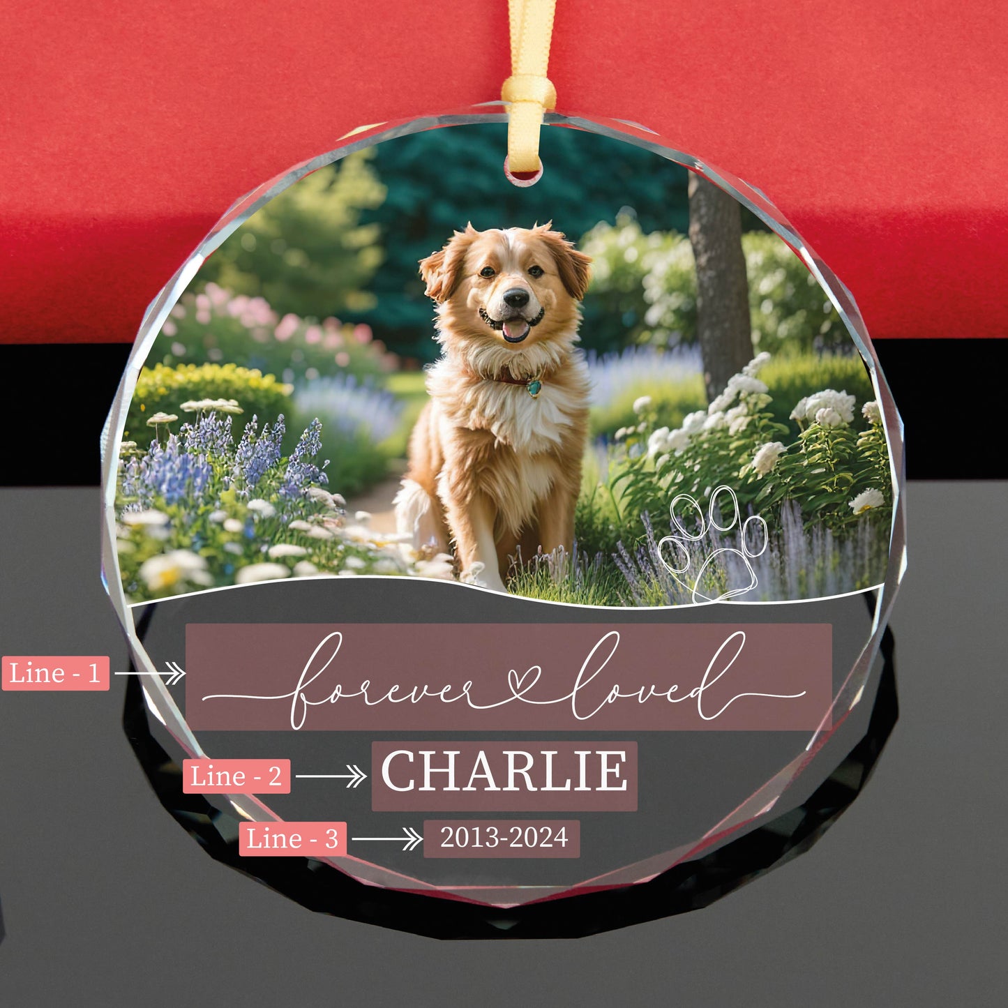 Personalized Dog Memorial Christmas Ornament