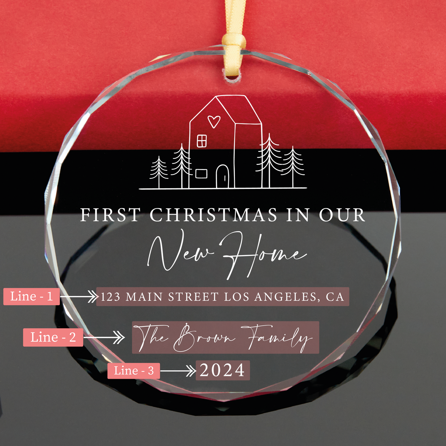 Personalized First Christmas In Our New Home Christmas Ornament