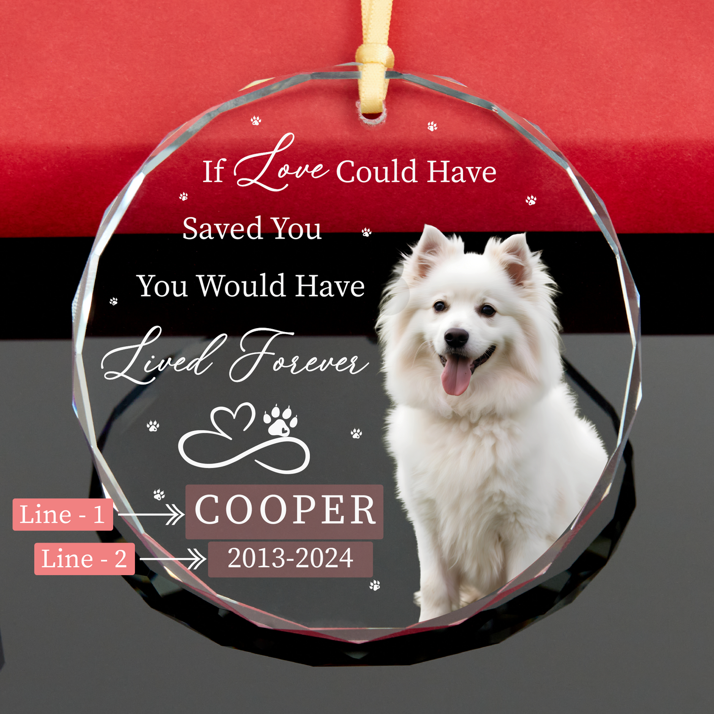Personalized Dog Memorial Christmas Ornament